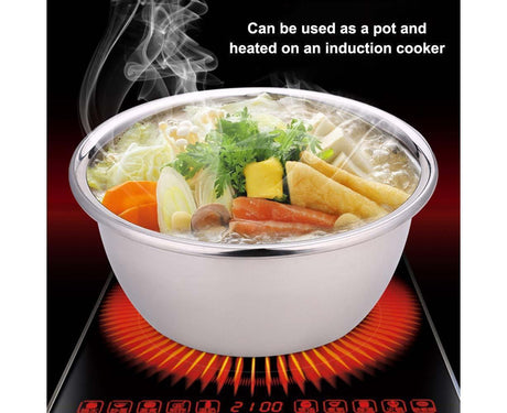 Thickened Stainless Steel Rice Noodles Soup Bowl Vegetables Basin Kitchenware-20cm