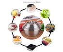 Thickened Stainless Steel Rice Noodles Soup Bowl Vegetables Basin Kitchenware-20cm