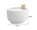 Alarm Clocks USB Powered Cats Teacup ABS LED Night Light Digital Clock for Desk - Yellow