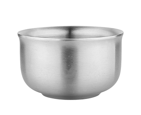 Stainless Steel Double Wall Insulated Round Rice Soup Bowl Kitchen Tableware-12.5cm