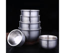 Stainless Steel Double Wall Insulated Round Rice Soup Bowl Kitchen Tableware-12.5cm
