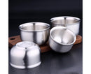 Stainless Steel Double Wall Insulated Round Rice Soup Bowl Kitchen Tableware-12.5cm