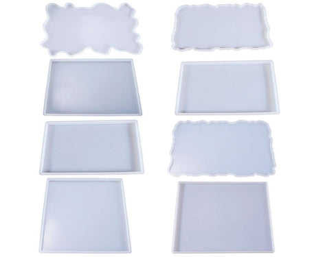 Craft Tray Plate Fruit Bowl Silicone Square Rectangle Shape Resin Mold DIY Tool-3#