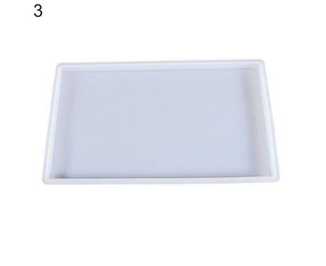 Craft Tray Plate Fruit Bowl Silicone Square Rectangle Shape Resin Mold DIY Tool-8#