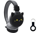 Cartoon Wireless Headphones - Stereo Sound - Cute Black Cat Headphones for babies