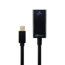 Mini DisplayPort to HDMI Short Cable - 4K mDP to HDMI Adapter for MacBook, Surface, TV, Monitor, Projector (Black)
