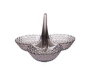 Practical Stable Dessert Plate Multi-use Exquisite Plastic Structure Cake Plate for Home-Black