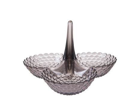 Practical Stable Dessert Plate Multi-use Exquisite Plastic Structure Cake Plate for Home-Black