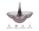 Practical Stable Dessert Plate Multi-use Exquisite Plastic Structure Cake Plate for Home-Black
