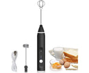 Electric milk frother,USB rechargeable milk frother 2 in 1 Hand-held battery-operated milk frother