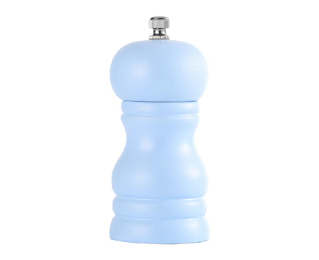 Pepper Grinder Food Grade Rust-proof Wood Handheld Pepper Salt Condiment Grinder for Home-Blue