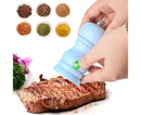 Pepper Grinder Food Grade Rust-proof Wood Handheld Pepper Salt Condiment Grinder for Home-Blue