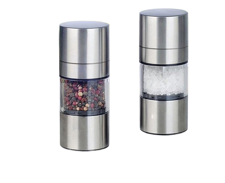 Stainless Steel Manual Salt Pepper Mill Grinder Portable Kitchen Muller Tool