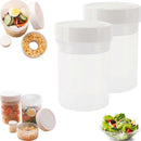 2pcs Leakproof Salad Jars 3in1 with Dressing Cup Container for Meal Prep Lunch