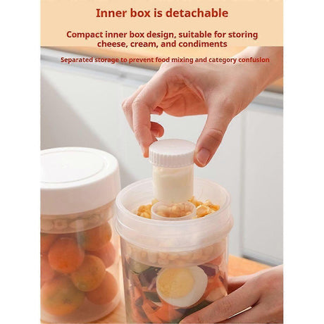 2pcs Leakproof Salad Jars 3in1 with Dressing Cup Container for Meal Prep Lunch