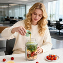 1pc Salad Pod Mason Jar Side Open Portable Salad Container with Lid for Travel