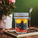 Salad Jars with Spoon Breakfast On The Go Oats Cups Large Airtight Storage Jars