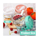 6pcs 20oz Overnight Oats Containers with Lids & Spoons Leakproof Yogurt Salad Jars