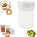 750ml Plastic Salad Jar with Built-in Dressing Cup Leakproof Lunch Box