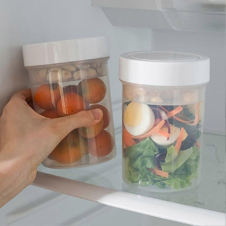 750ml Plastic Salad Jar with Built-in Dressing Cup Leakproof Lunch Box