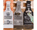 1Pc Retro Creative Wall Mounted Beer Style Decorative Hanger Bottle Opener-Grey