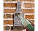 1Pc Retro Creative Wall Mounted Beer Style Decorative Hanger Bottle Opener-Grey