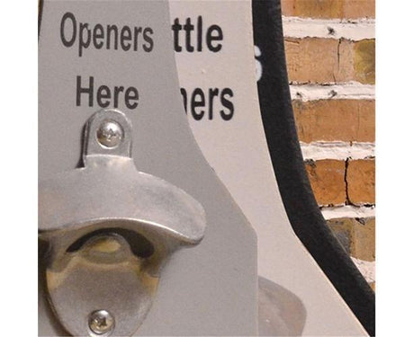 1Pc Retro Creative Wall Mounted Beer Style Decorative Hanger Bottle Opener-Grey