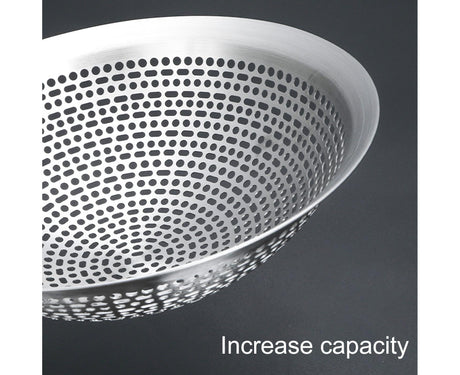 Colander Spoon Anti-scald Handle 304 Stainless Steel Strainer Scoop-L