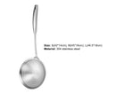 Colander Spoon Anti-scald Handle 304 Stainless Steel Strainer Scoop-L