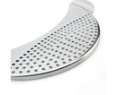 Pot Pan Strainer Board Crescent Shape Draining Hole Wash Fruit Vegetable Filter-Silver