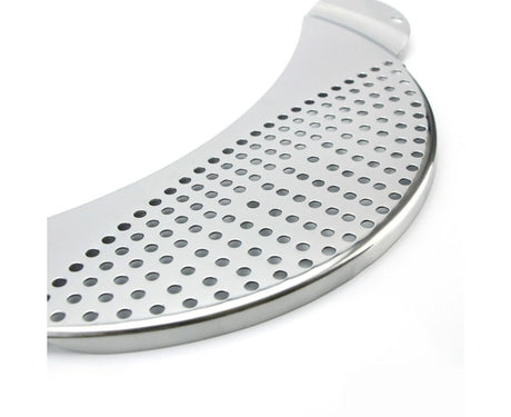 Pot Pan Strainer Board Crescent Shape Draining Hole Wash Fruit Vegetable Filter-Silver