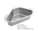 Drain Basket with Hook Triangular Stainless Steel Rinsing Strainer-Stainless Steel