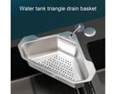 Drain Basket with Hook Triangular Stainless Steel Rinsing Strainer-Stainless Steel