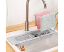 Sink Drain Strainer Telescoping Quick Drainage PP Anti-Deformed Sink Strainer Basket for Home-Grey