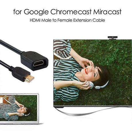 10cm HDMI Male to Female Extension Cable