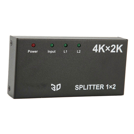 1 In 2 Out 4K HDMI Splitter with AC Adapter