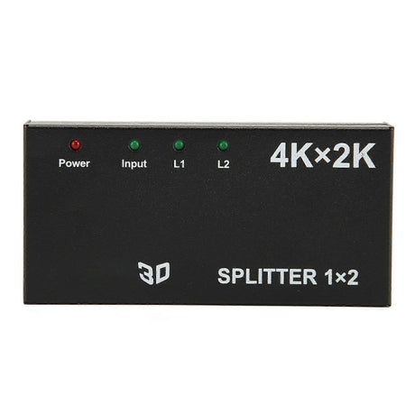 1 In 2 Out 4K HDMI Splitter with AC Adapter