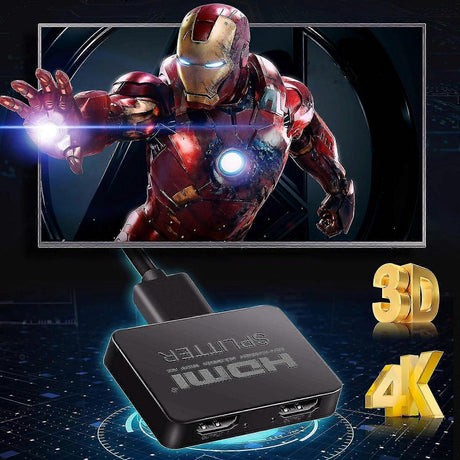 1 In 2 Out 4K HDMI Splitter for Dual Monitors