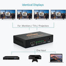 1 In 4 Out 4K HDMI Splitter for Monitor/TV/Computer Display