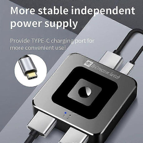 8K 60Hz / 4K 120Hz HDMI Switch 2.1 Bi-Directional 2 In 1 Out for PS4/5 TV Box