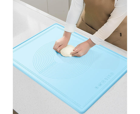 Pastry Mat Non-stick Silica Gel Dough Rolling Mat-Blue S
