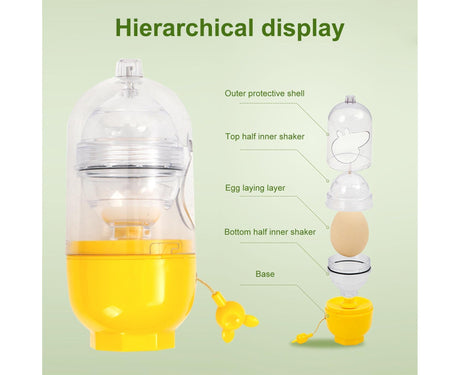 Egg Shaker Reusable Manual Blender Kitchen Tools-Yellow