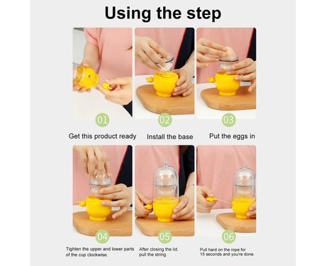 Egg Shaker Reusable Manual Blender Kitchen Tools-Yellow