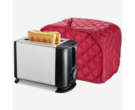 Toaster Cover Fine Stitching Poly Pongee Two Slice-Wine Red L