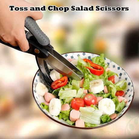 Salad Chopper with Double Blades - Lettuce Scissors for Chopped Salad