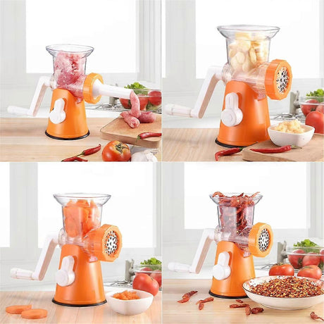 Manual Meat Grinder - Stainless Steel Mincer for Meat & Vegetables