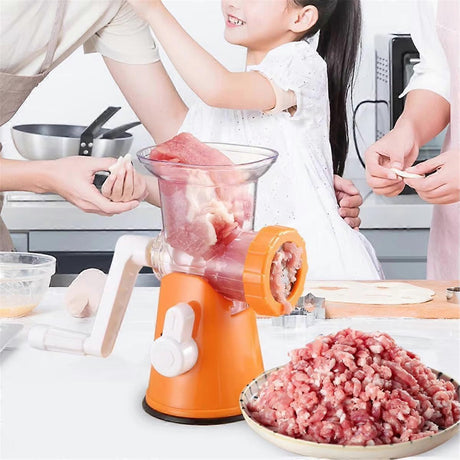 Manual Meat Grinder - Stainless Steel Mincer for Meat & Vegetables