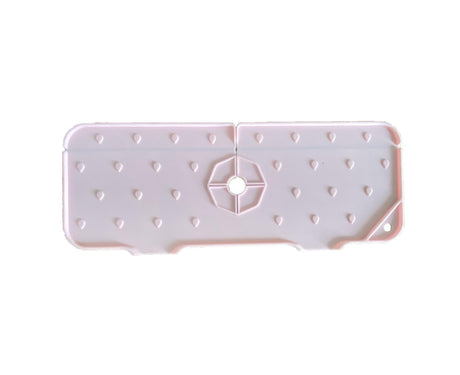 Waterproof Sink Faucet Mat Silicone Faucet Drain Cushion-Pink