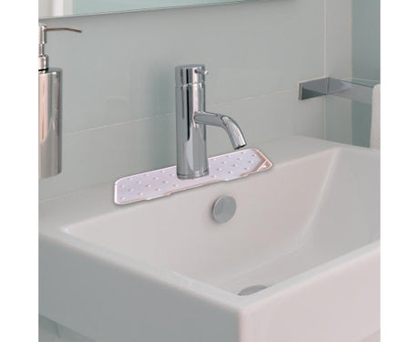 Waterproof Sink Faucet Mat Silicone Faucet Drain Cushion-Pink