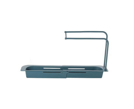 Sink Drain Tray Plastic Quick Drainage Storage Rack-Blue